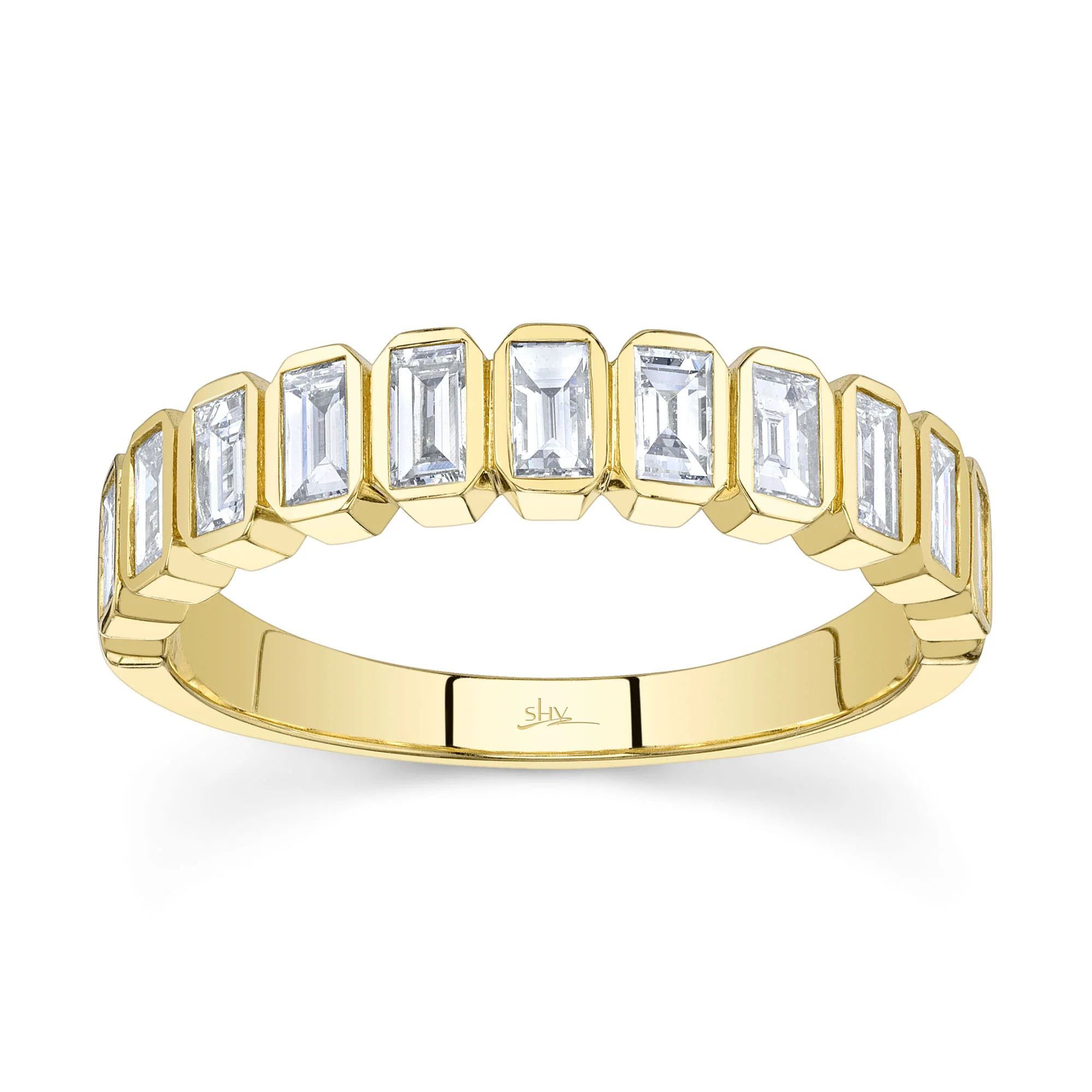 Baguette Diamond Bezel Ring