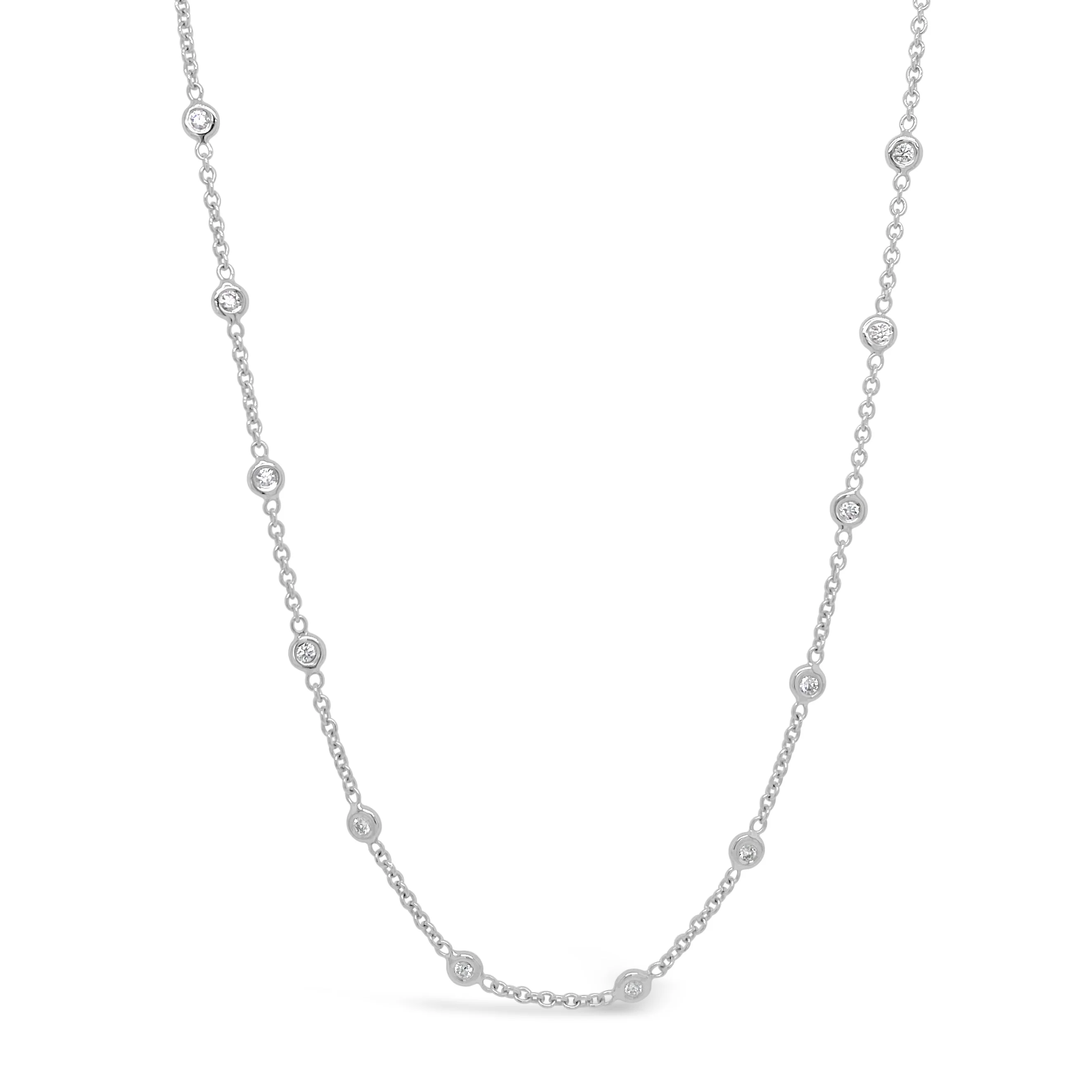 Diamond Micro Bezel Necklace - Image 2
