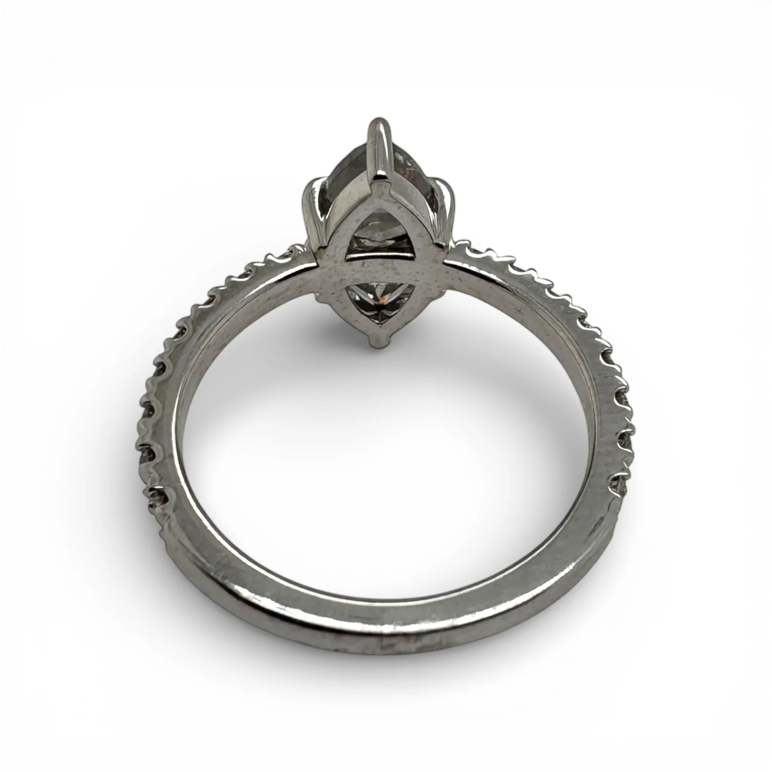 Estate 14k White Gold Salt & Pepper Diamond Ring - Image 5