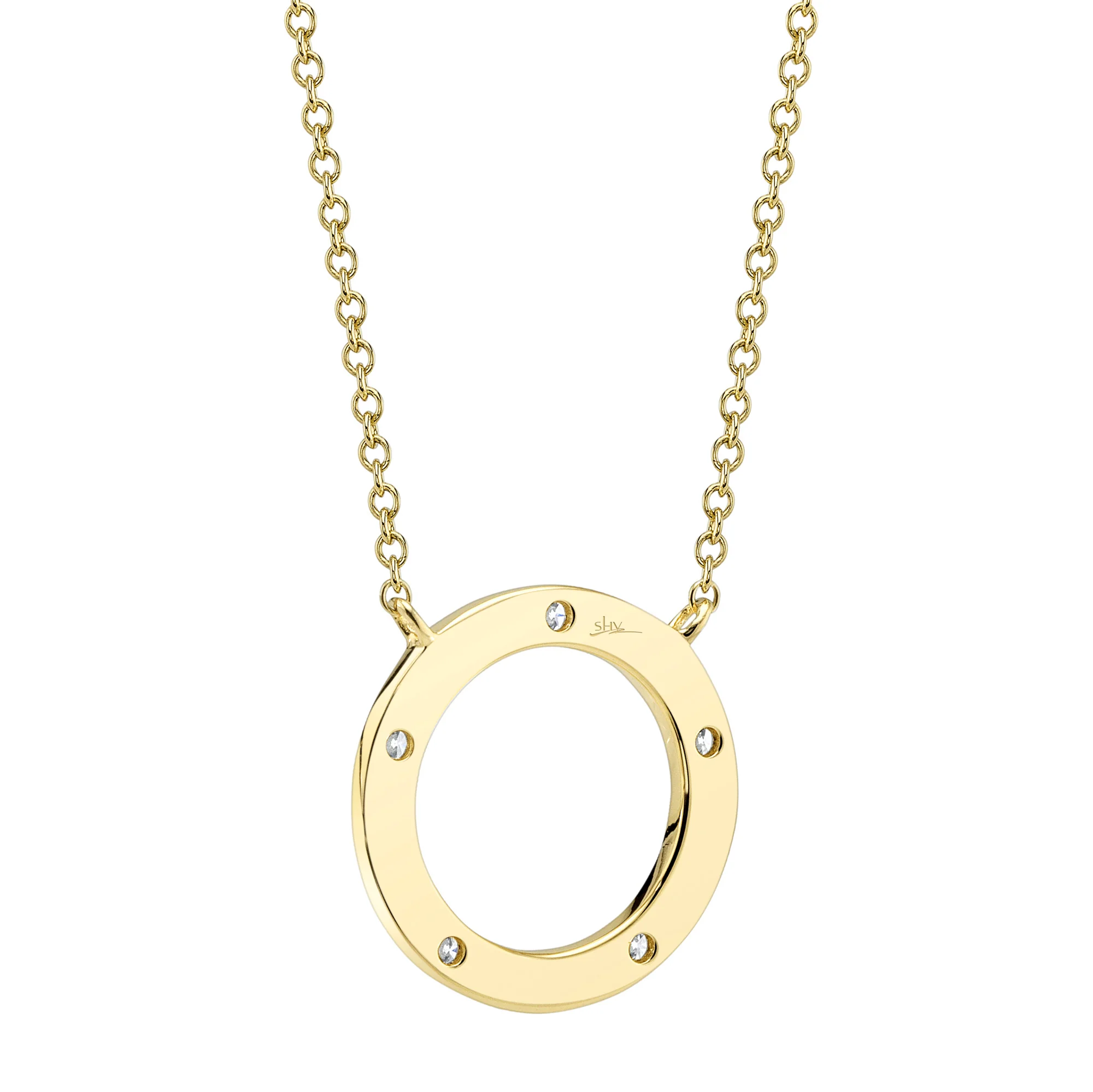 Flush Diamond Circle Necklace - Image 3