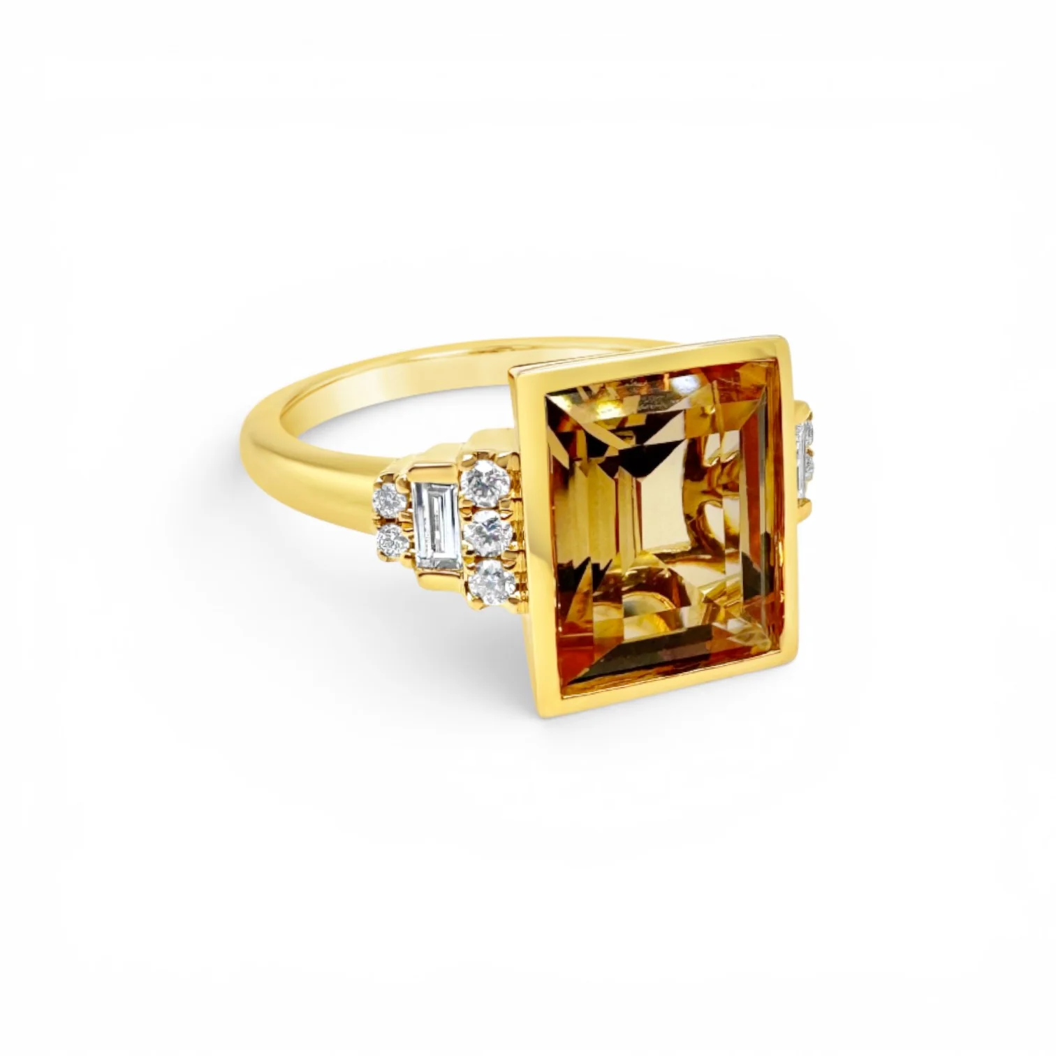 Imperial Topaz & Diamond Ring - Image 3