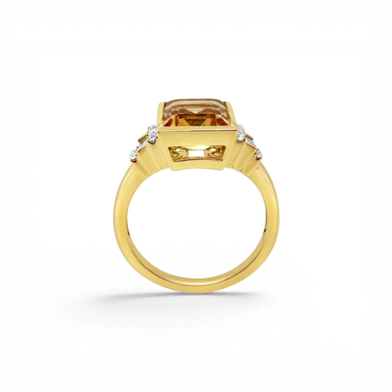 Imperial Topaz & Diamond Ring - Image 4