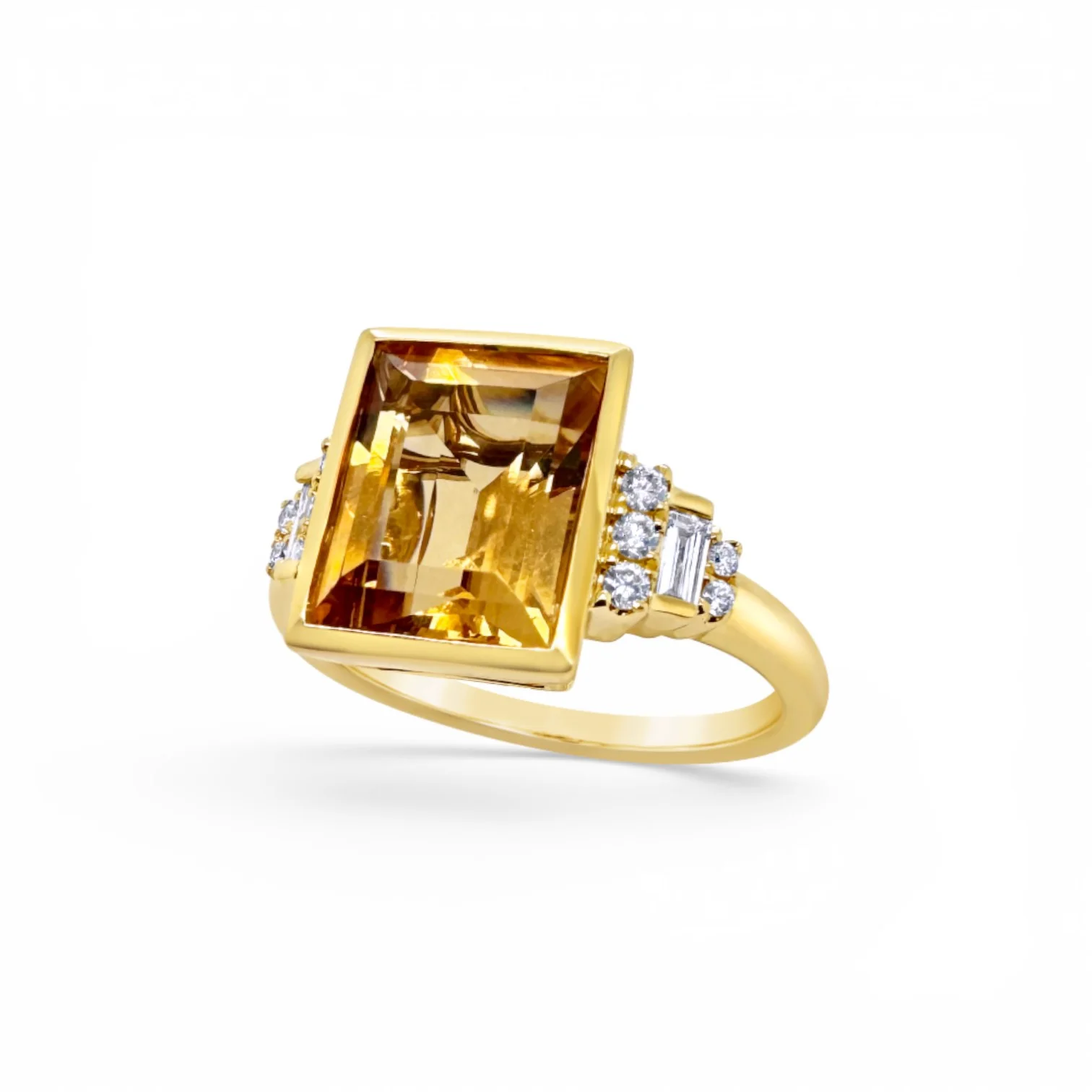Imperial Topaz & Diamond Ring - Image 5