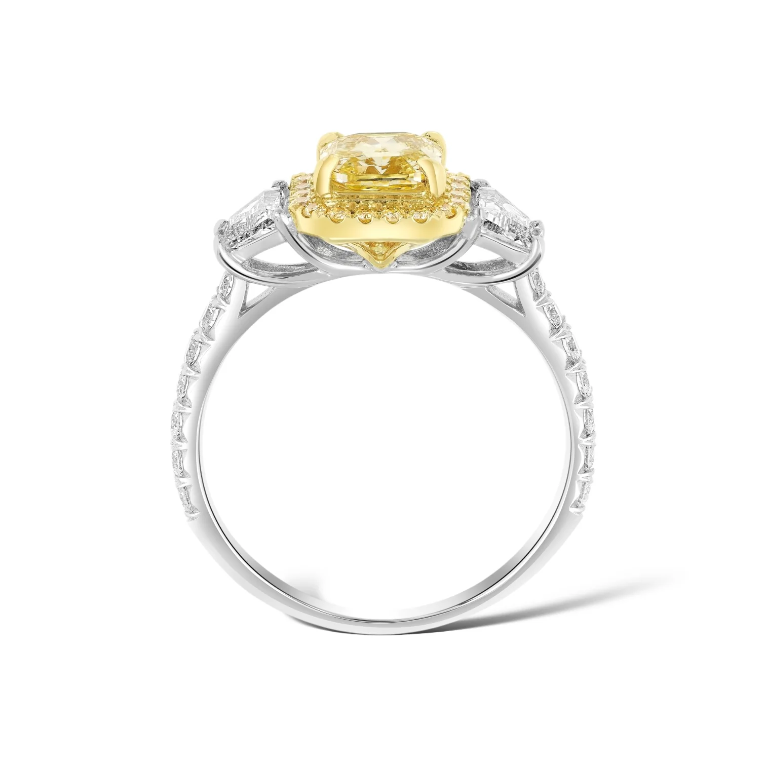 Light Yellow Diamond Engagement Ring - Image 3