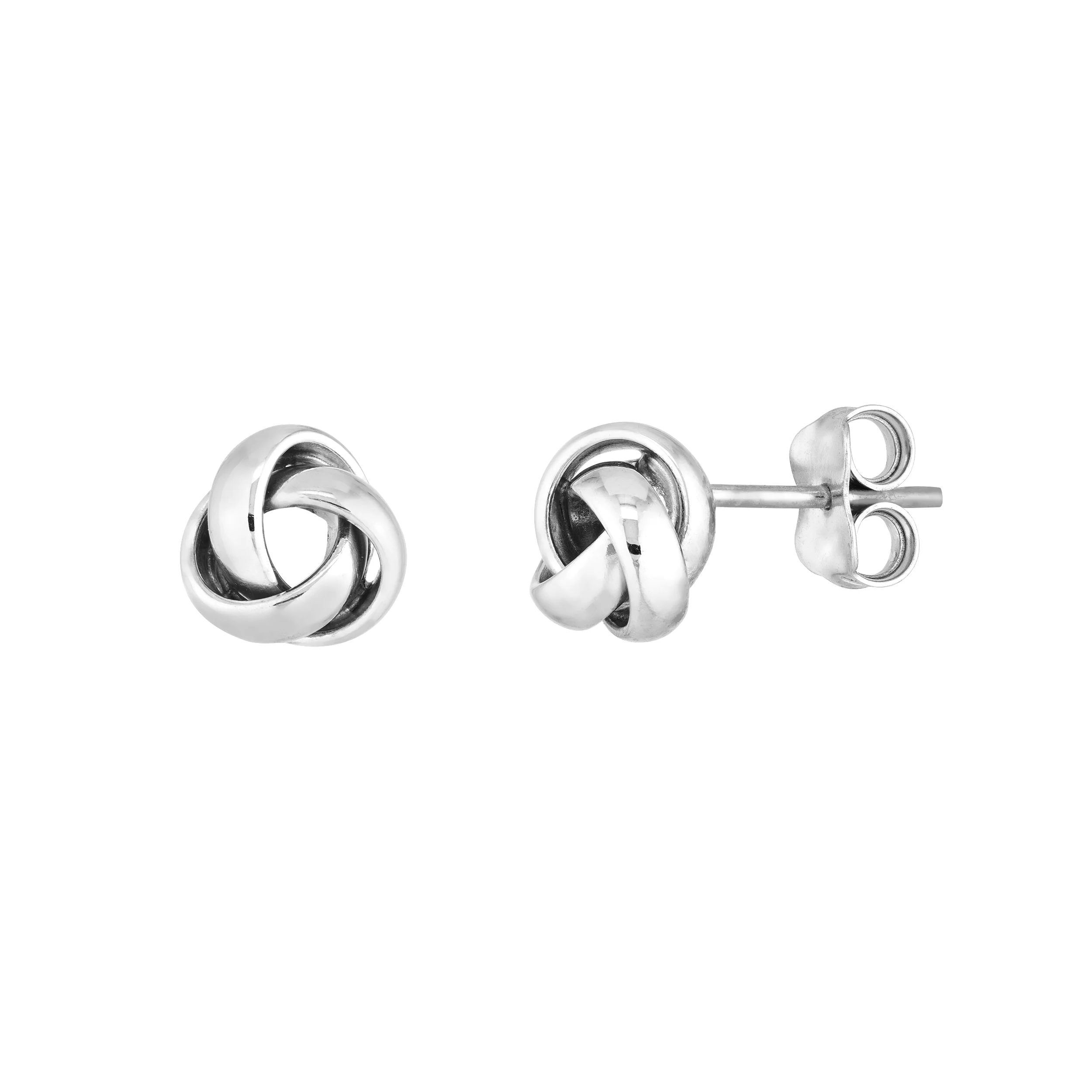 Open Three-Loop Love Knot Stud Earring