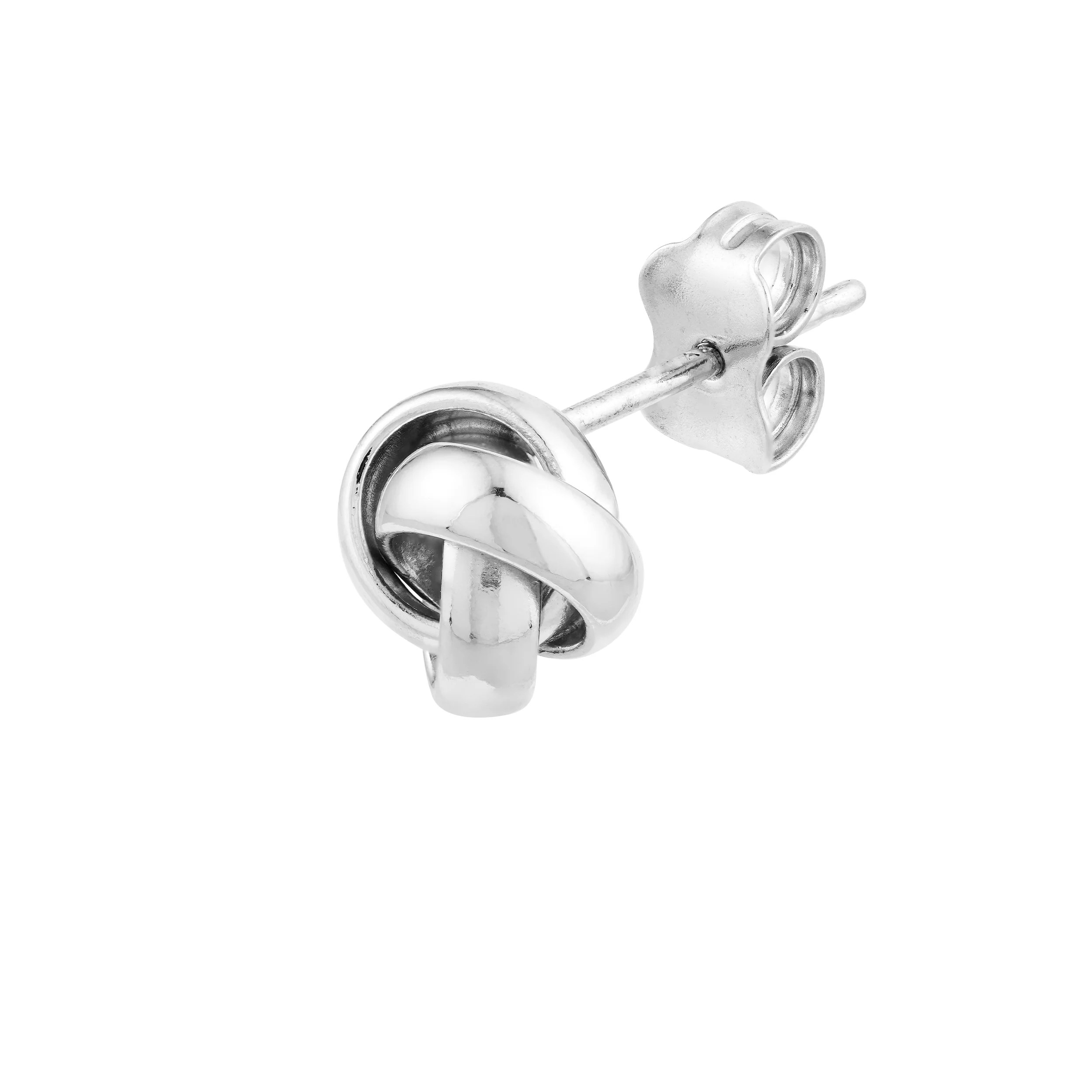 Open Three-Loop Love Knot Stud Earring - Image 3