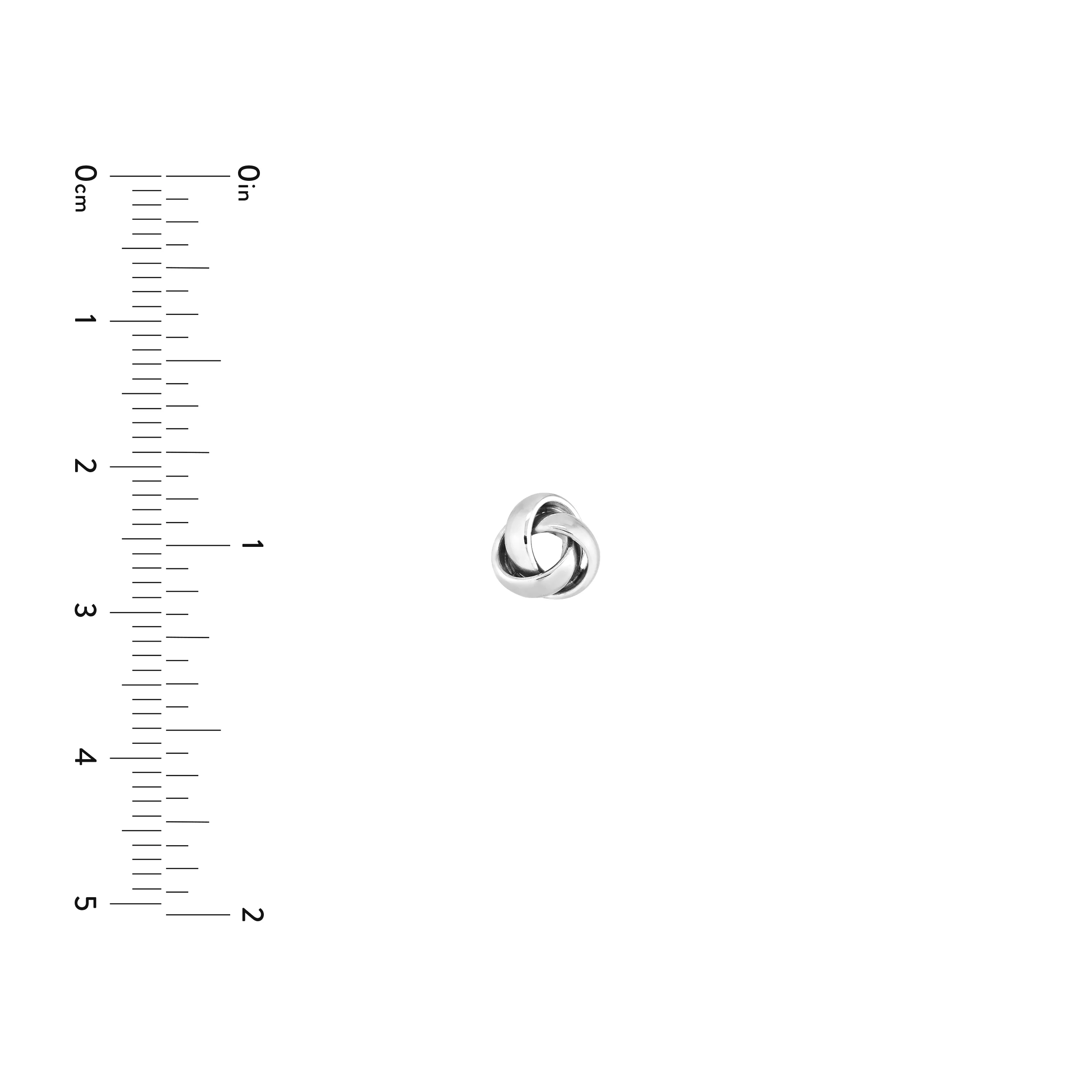 Open Three-Loop Love Knot Stud Earring - Image 4