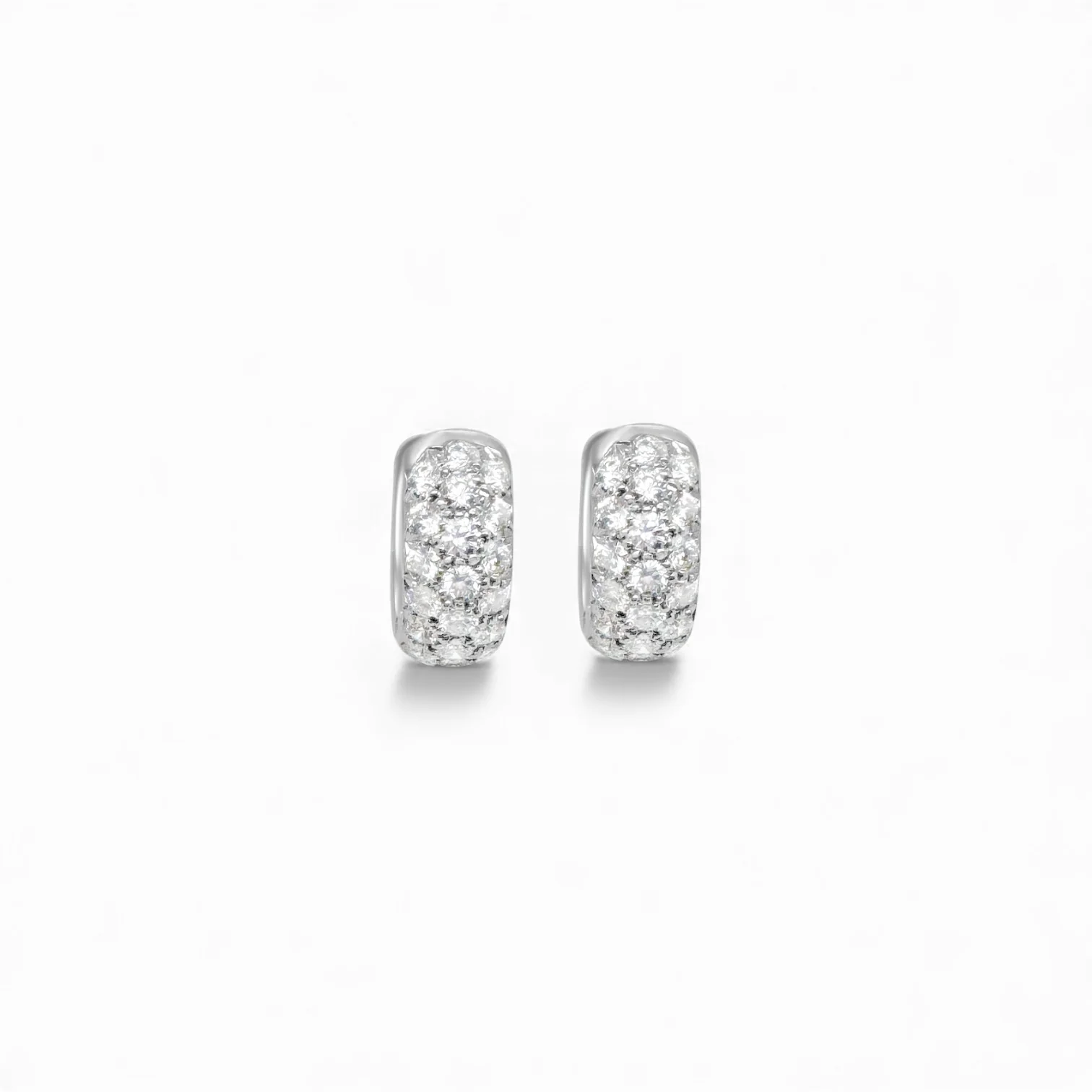 Pavé Diamond Chubby Huggie Hoops
