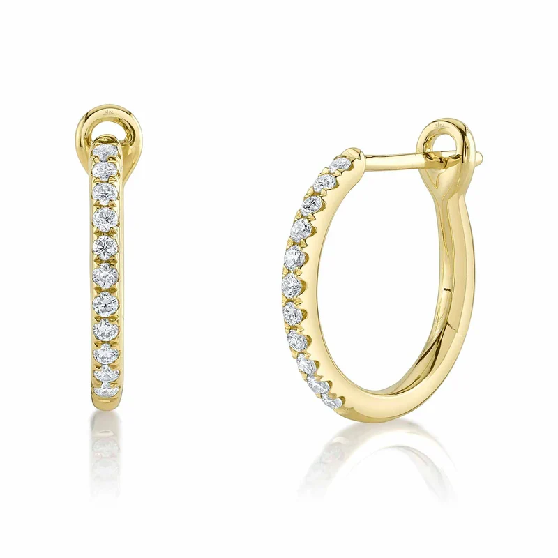 Petite Diamond Huggie Hoops