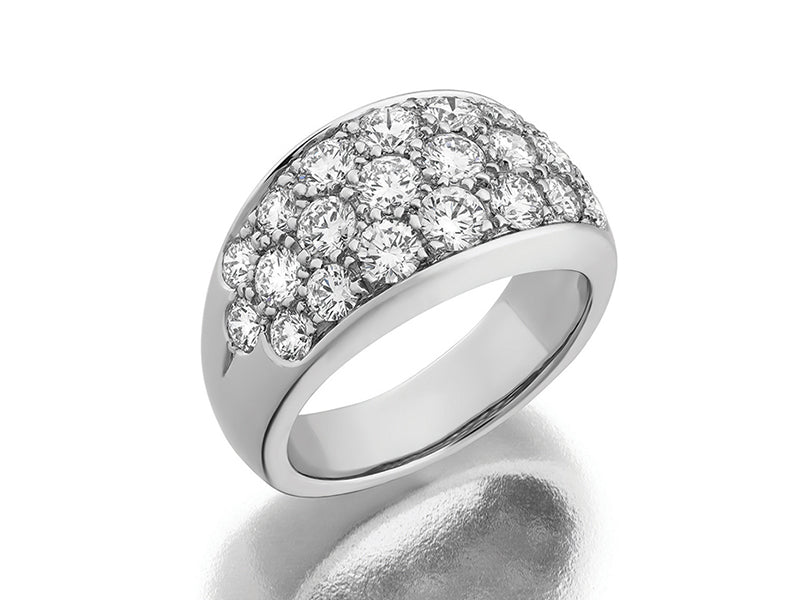 Platinum Pavé Diamond Ring