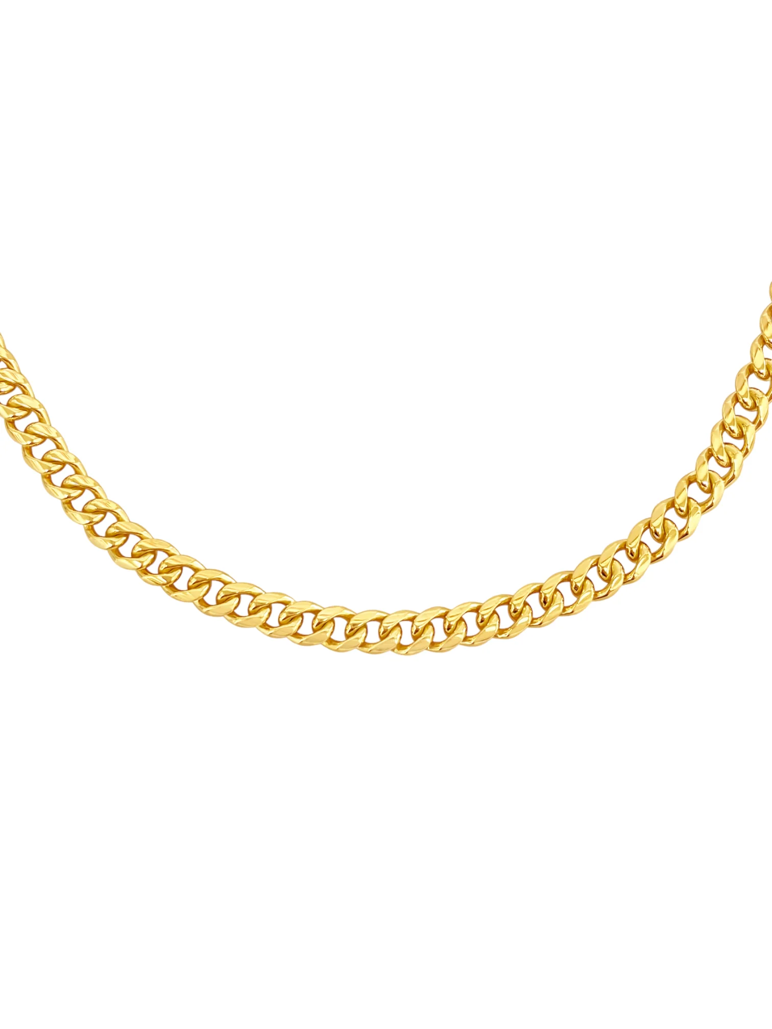 Solid Cuban Link Necklace - Image 3