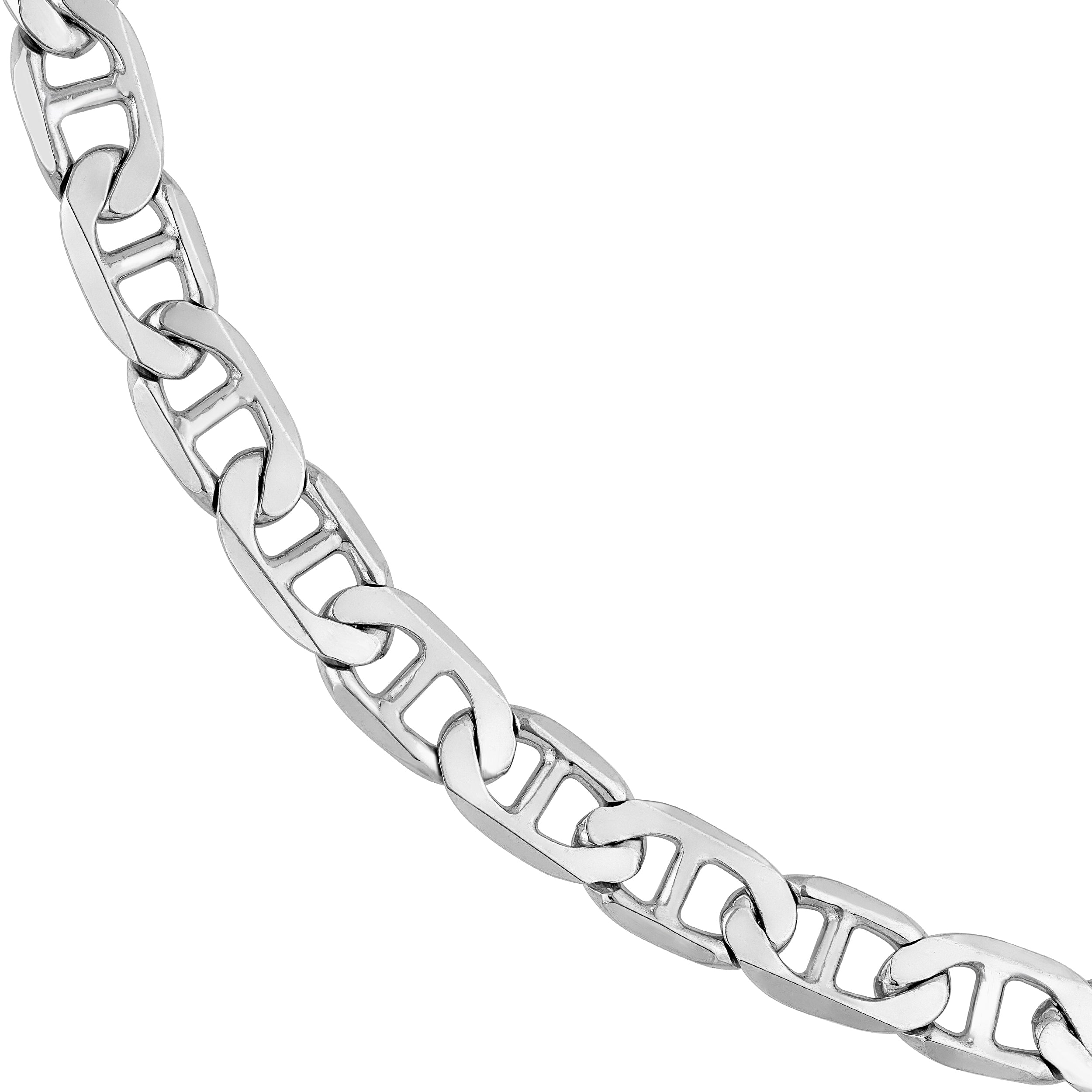 Sterling Silver 6.90mm Mariner Link Chain - Image 3