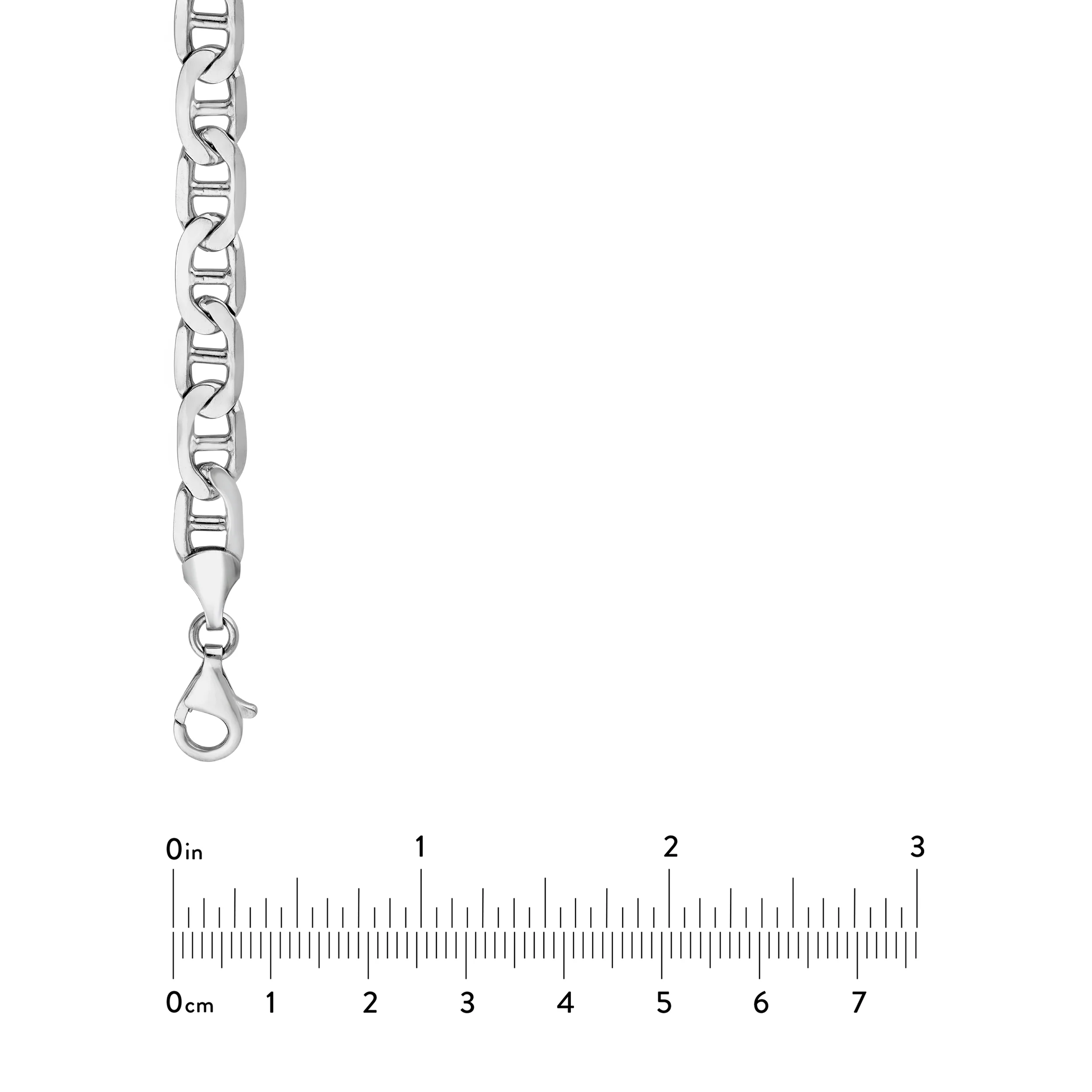 Sterling Silver 6.90mm Mariner Link Chain - Image 5