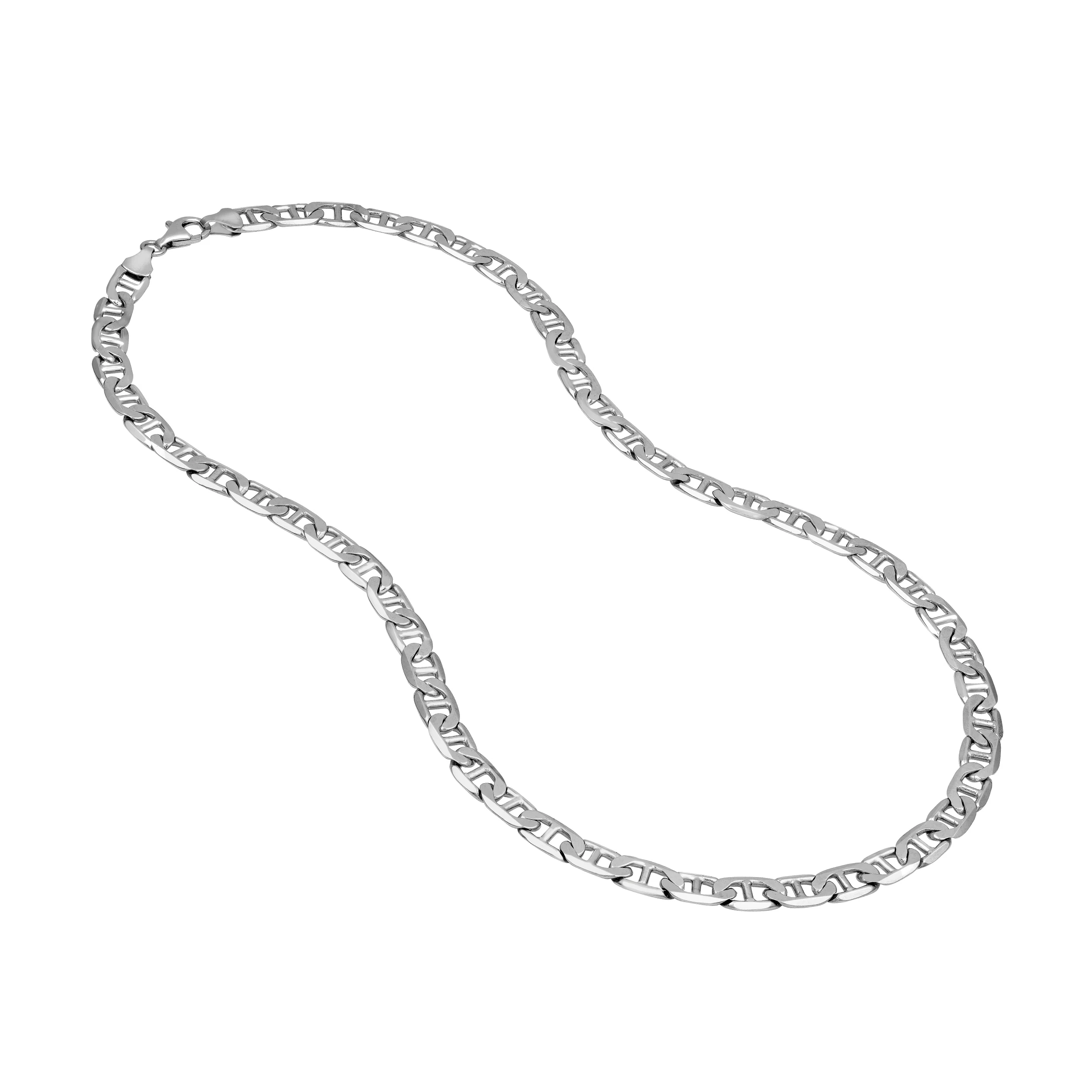 Sterling Silver 6.90mm Mariner Link Bracelet