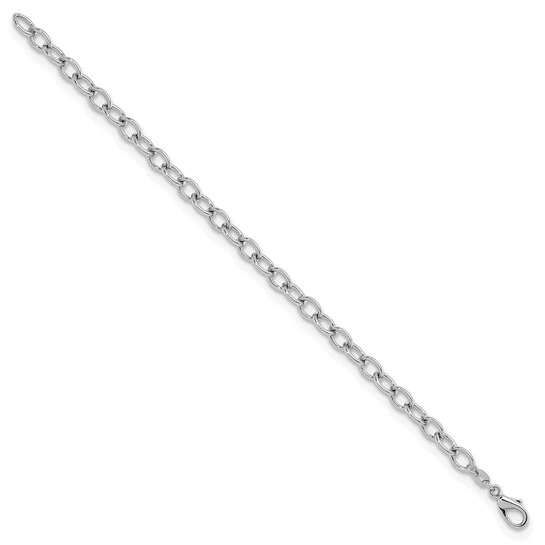 Sterling Silver Medium Oval Link Bracelet - Image 3