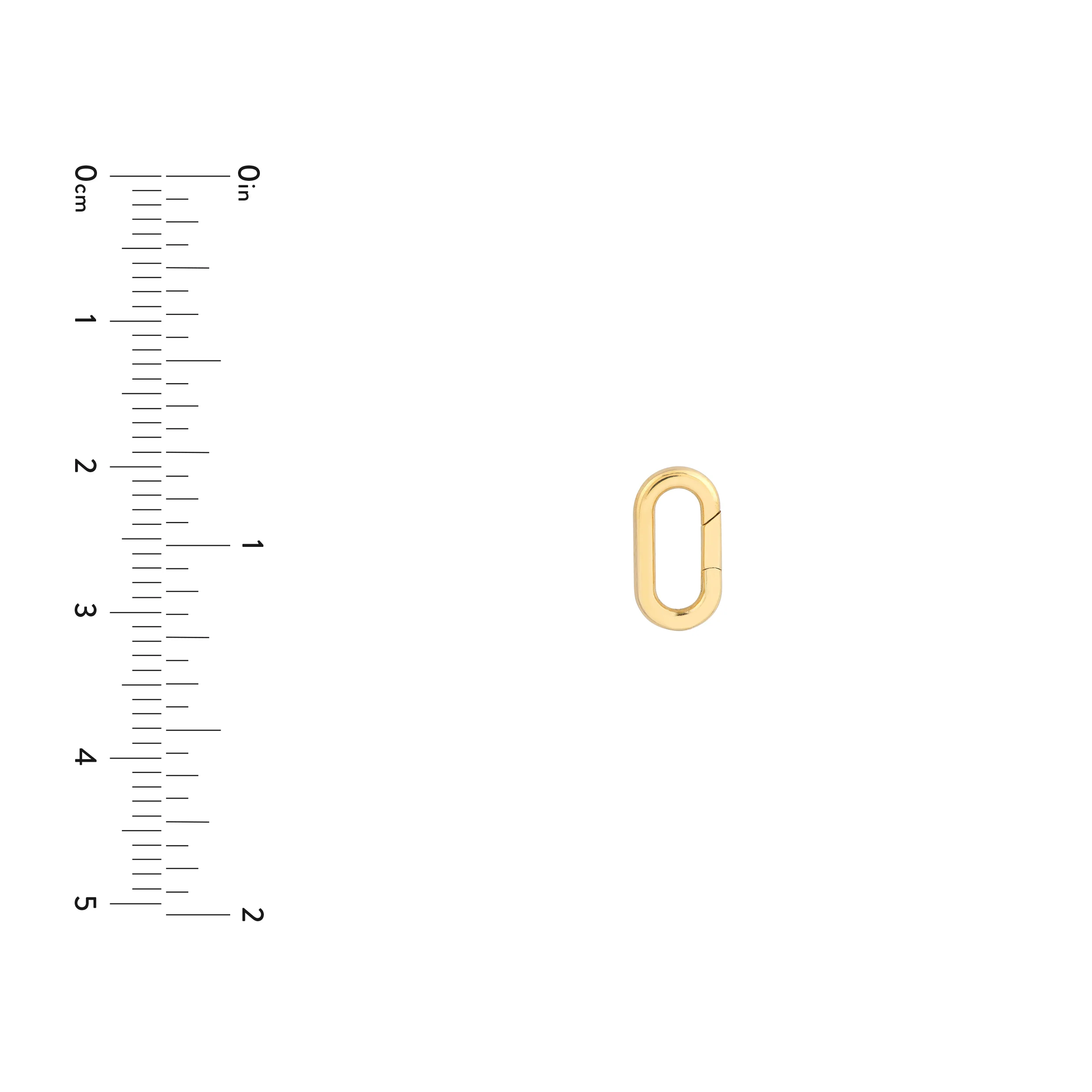 Tiny Oval Polished Link Snap Charm Holder - Image 3