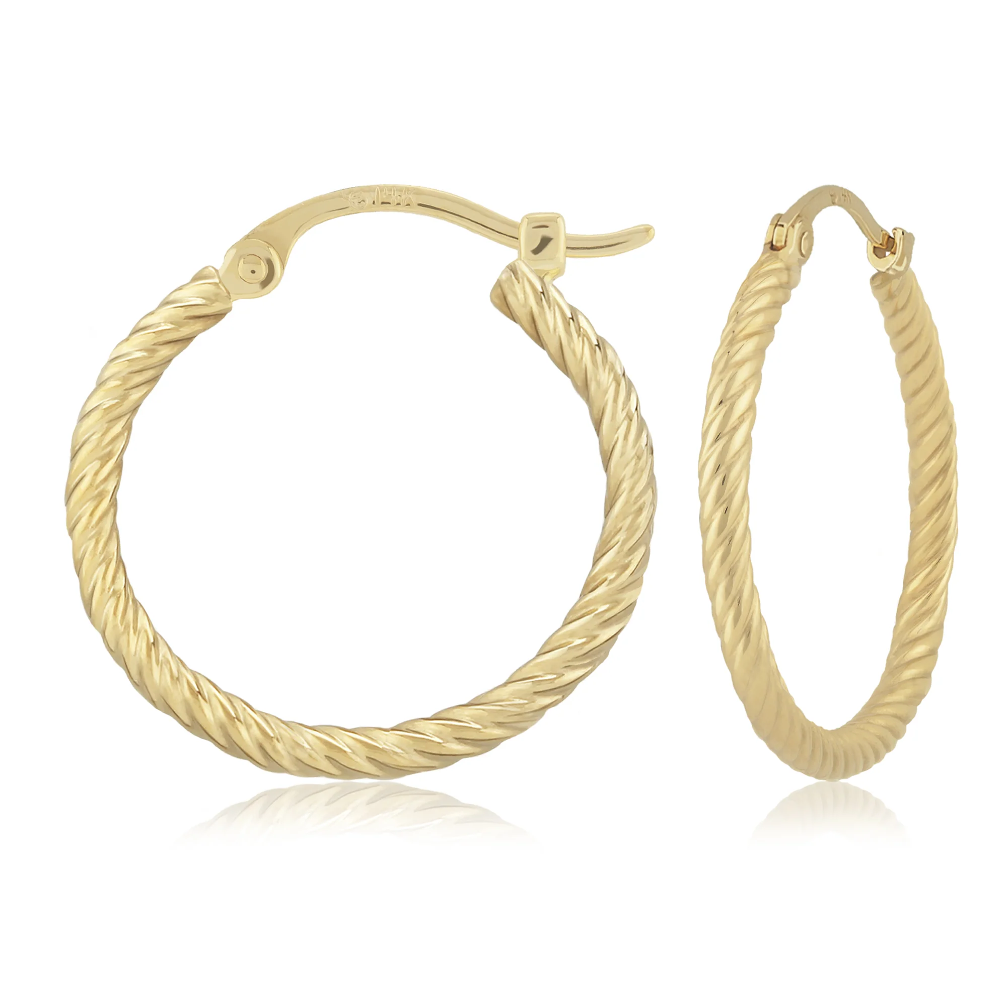 Twisted Tubular Hoop Earrings